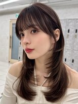 エジョン 八幡山店(Aejon)&nbsp;八幡山レイヤーカット韓国ダブルカラー顔周り前髪カットボブ