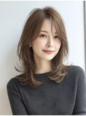 ミディアムレイヤー白髪ぼかし脱白髪染め30代40代50代60代♪