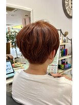 ドゥ スタイル 三国ヶ丘店(Duex Style)&nbsp;軽やかに、艶めくコンパクトショート×エネルギッシュオレンジ