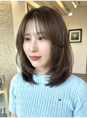 ワンカールレイヤーミディアム透明感オリーブベージュ