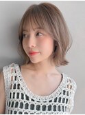 結べるボブ夏ナチュラルショート美髪うるツヤサイドバング