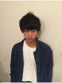 ツーブロックスパイラルマッシュモテ髪マッシュ束感