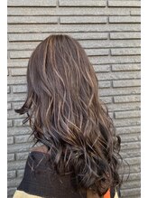 Ｎｏ.1★【バレイヤージュ】★全体のブリーチには抵抗がある方におススメのナチュラルメッシュ☆