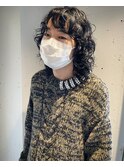 マッシュウルフ/癖毛風パーマ/スパイラルパーマ