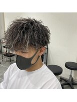 ビーテックバイゼン 山科店(B-TECH by Zen)&nbsp;ツーブロック短髪モテるスーツ束感メッシュシークレットパーマ