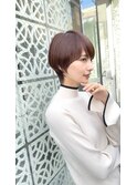 20代30代40代50代/丸みショート/クビレ/前髪あり/表参道