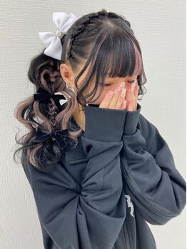 ヘアセットサロン サロンエイミー(salon aemii)の写真/☆推し活全力応援☆専用アクセがあるから手ぶらで行ける◎《人気のヘアハート♪推し活ヘアセット¥4500～》