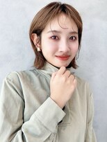 セイドット オモテサンドウ(Say. omotesando)&nbsp;say.原田美千留　ハイトーンボブ　くびれボブ　ボブ　ベージュ