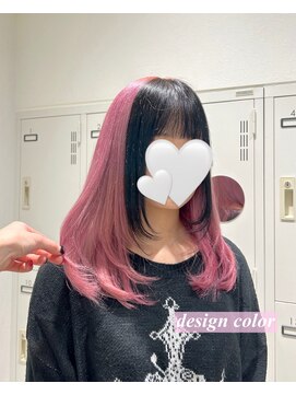 ユニークバイケンジ 町田(unique KENJE) ブラック×ピンク デザインカラー