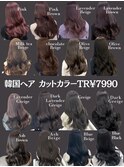 韓国ヘア透明感カラーラベンダーグレージュオリーブグレージュ