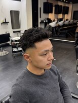 メンズサロンドットリアン(dot. lien)&nbsp;オールバックパーマ フェードスタイル