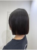 縮毛矯正で簡単切りっぱなしボブ