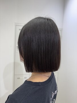 アッシュ 下北沢店(Ash) 縮毛矯正で簡単切りっぱなしボブ