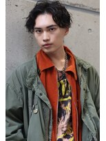 ブークル(boucle) メンズセンターパートパーマ　センターパート　メンズヘア