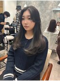 ホワイトグレージュ/デジタルパーマ/チェリーブラウン/津田沼