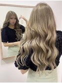 シールエクステ×海外風ブロンド