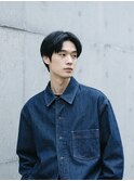 スペインカールスパイキーショートブルーブラックフェザーパーマ