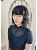 黒髪×ボブパーマ