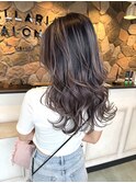【バレイヤージュグラデーション】シルバーグレージュ