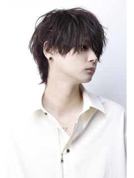 アーリー(Ali'i) ウルフ茶髪平成ヘア外ハネ襟足メンズパーマ