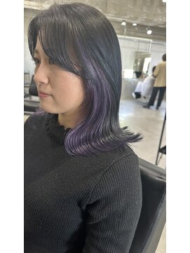 ラック(LUCK) イルミナカラー/髪質改善/船橋/くすみベージュ/細めハイライト