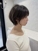 コール ネックス ザ サロン 表参道(COALL nex the salon)&nbsp;ココアベージュ前髪あり小顔愛されショートボブ