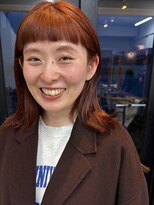 フィルム(FiLMs)&nbsp;透明感オレンジブラウン/ミディアム/レイヤーカット