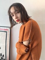 ソヨン 岡崎店(SOYON)&nbsp;イヤリングカラーが可愛い切りっぱなしボブ
