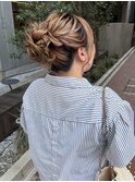 高めアップスタイル/カジュアルヘアアレンジ