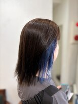 ル ジャルダン 戸塚店(le jardin) 透明感ブルーが映える大人のインナーカラー