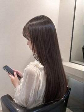 テーラヘアー 我孫子店(TELA HAIR) 《韓国風》顔まわりレイヤー×暗髪ロング