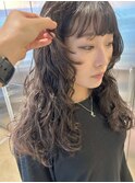 ロングパーマ×フェイスレイヤー×ニュアンスで大人可愛く