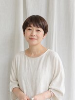 ヘアーサロン 6(hair salon) パッツン前髪×丸みマッシュショート/ダークブラウン