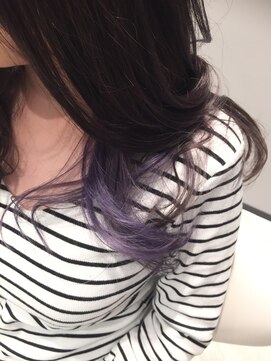 美容室 フラット(FLAT) インナーカラーパープルグレイ