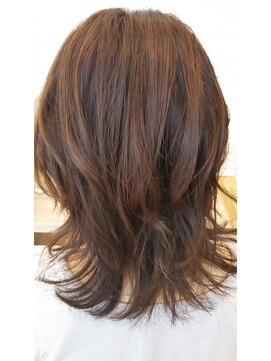 パザパ 交り江店(PA.ZA.PA.) ミディアムヘア/ナチュラルパーマ/レイヤー/30代40代50代