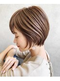 美髪マニッシュショートネイビーカラー