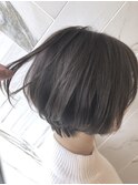 ブルーアッシュ*小顔ショート*透明感カラー【ZinaCENTRAL】