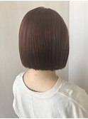 ボルドーベージュ×ボブ