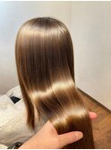 髪質改善/酸性ストレート/透明感/マロンベージュ/韓国/暗髪