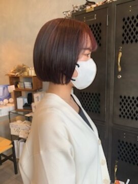 アチーブリス(achieve Liss) ナチュラルコンパクト丸みショートボブ 春ピンクブラウン暖色系