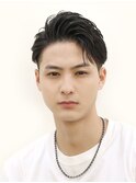 ジェントルショートツーブロック刈り上げビジネスアップバング