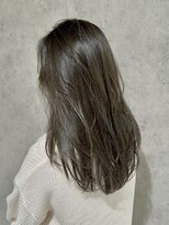 エアー 青山(AIR)&nbsp;ブリーチなしオリーブグレージュロングレイヤー