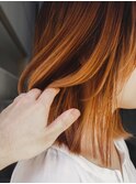 orange color bob