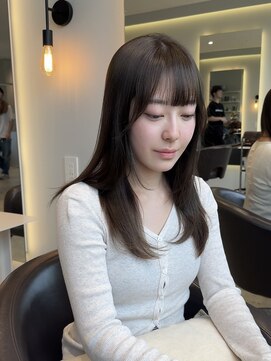 ケリーアン 太田(kelly.un) オリーブベージュ / シアーカラー / レイヤーミディ / 群馬太田