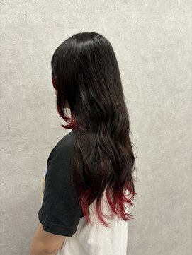 ヘアサロン ドットプラス 町田店(dot. plus) 【山本　直幸】毛先カラー×レッド