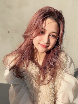 アルバム 銀座(ALBUM GINZA) ベビーピンクニュアンスカラーレイヤーロング_9915