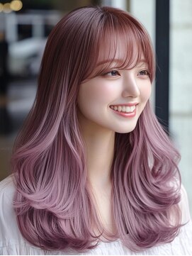 アルトリスト(Altruist Aging×HAIR&SPA) ★ダークアッシュ大人ガーリーボブ着物ミディアムレイヤーカット