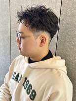 ニアウ 太田店(Niau)&nbsp;メンズショートスパイカーショートツイストスパイラルパーマ眉毛