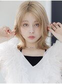 ホワイトグレージュ/デジタルパーマ/チェリーブラウン/福島69