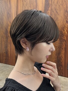 ガーデン 渋谷(GARDEN) ショート　チェリーブラウン　デジタルパーマ　丸型　卵型　四角